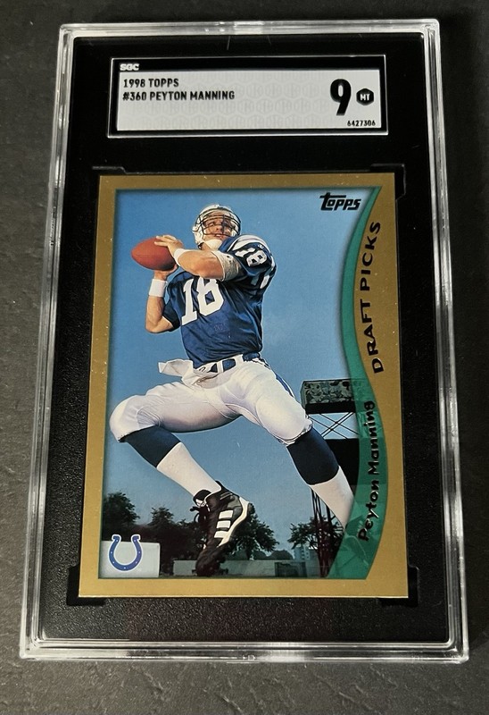 1998 Topps #360 Football Peyton Manning Colts Rookie Card RC SGC 9