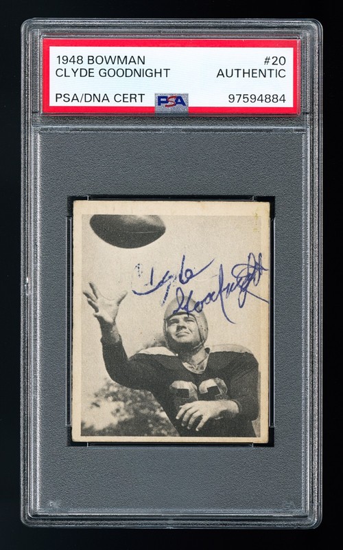 1948 Bowman #20 Clyde Goodnight Autographed PSA/DNA Green Bay Packers Auto Card