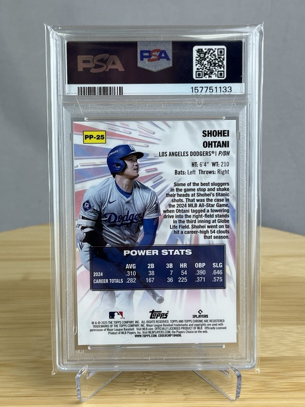 2025 Topps Chrome #PP-25 Shohei Ohtani PSA 10 Power Players Dodgers view 2