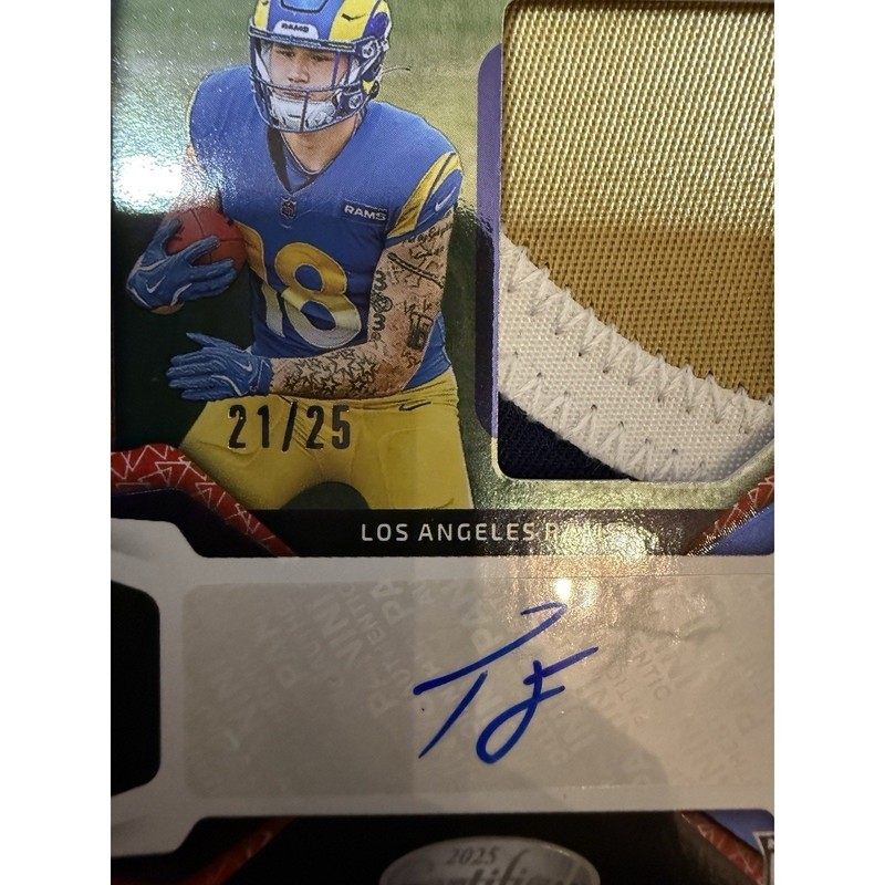 2025 Panini Certified Terrance Ferguson RPA /25 Rams FOTL RC,MEM,AU ROOKIE AUTO view 2