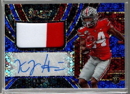 2020 Select Draft Picks Patch Autographs Blue #13 K.J. Hill Auto Patch /75