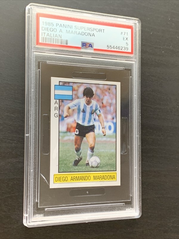 1985 Panini Supersport Italian Soccer Diego Armando Maradona #71 PSA 5  view 2