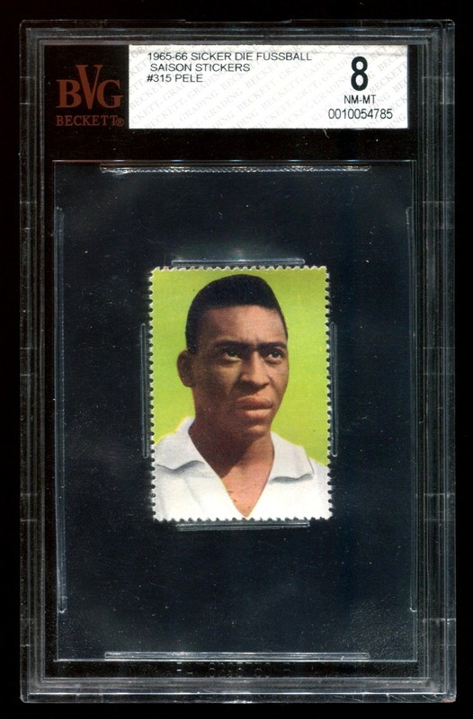 *VERY RARE* 1965 Sicker Verlag Fussball Pele BVG 8 ONLY 1 GRADED HIGHER!
