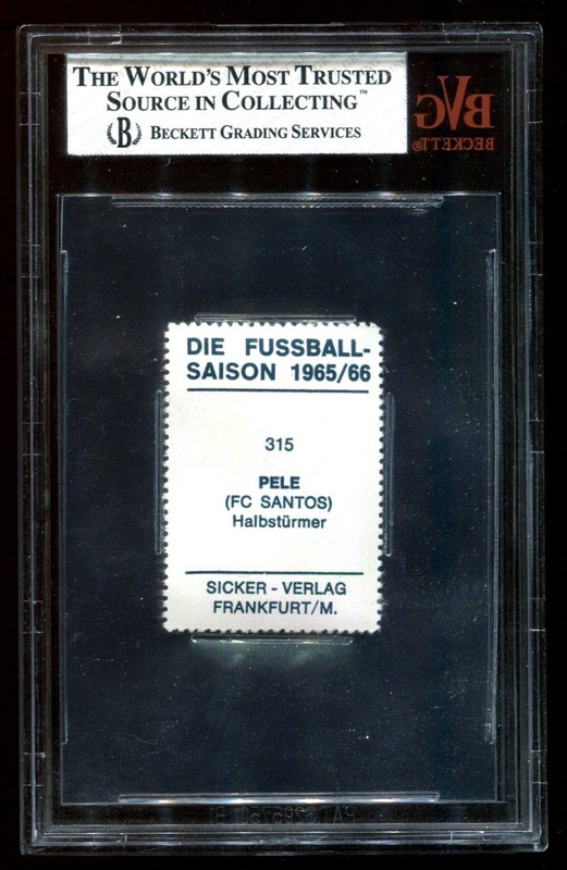 *VERY RARE* 1965 Sicker Verlag Fussball Pele BVG 8 ONLY 1 GRADED HIGHER! view 2