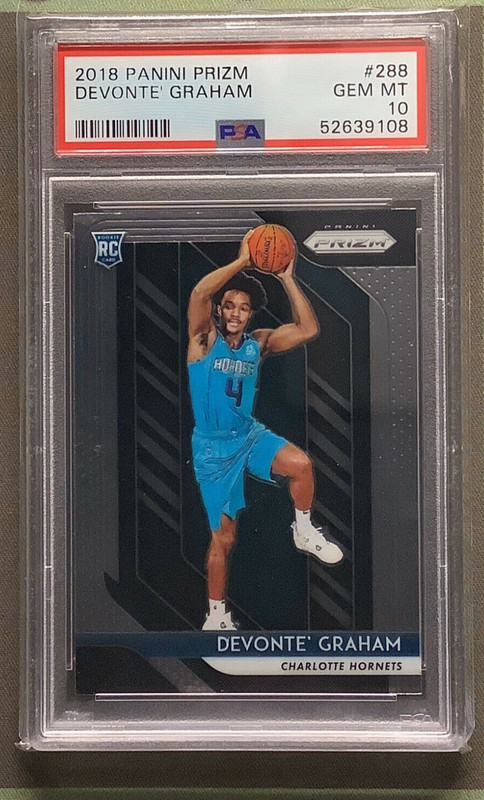 2018-19 Prizm Devonte' Graham Rookie Card RC #288 PSA 10 Hornets