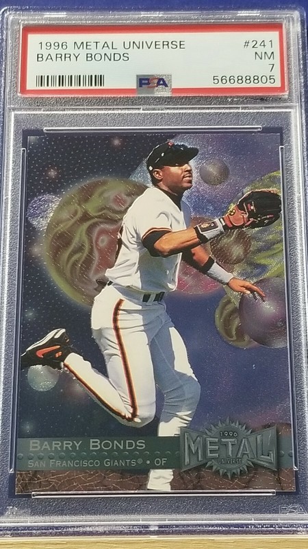 Barry Bonds - 1996 Metal Universe  PSA 7 