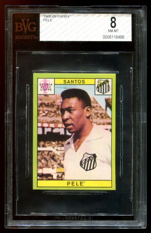 *VERY RARE* 1968 Panini Calciatori Pele BVG 8 NONE GRADED HIGHER!