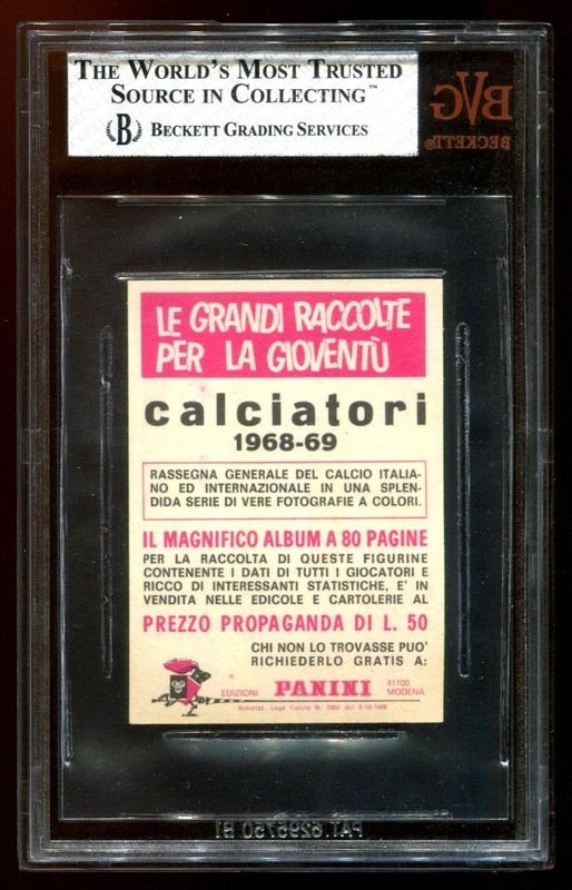 *VERY RARE* 1968 Panini Calciatori Pele BVG 8 NONE GRADED HIGHER! view 2