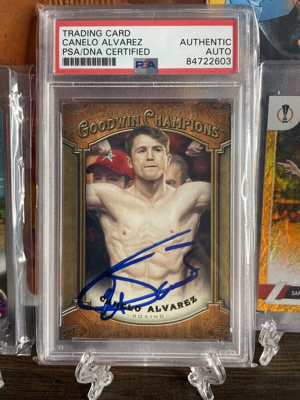 Canelo Alvarez signed 2014 Goodwin Rookie Card PSA DNA Slabbed Auto Boxing C1470