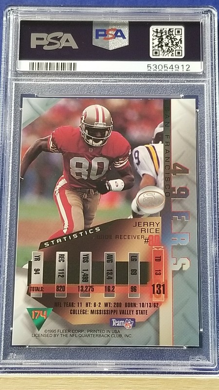 Jerry Rice - 1995 Metal  PSA 9   view 2