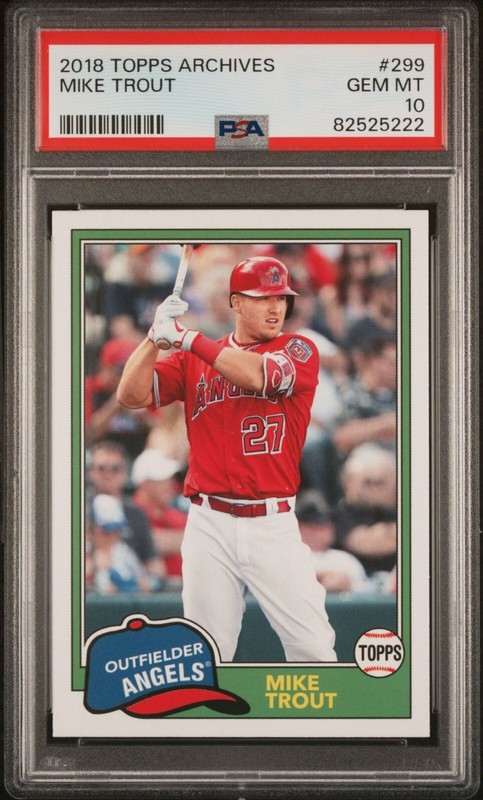 Mike Trout - 2018 Topps Archives    PSA 10