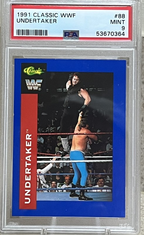 1991 Classic WWF #88 Undertaker PSA 9 Mint Wrestling 