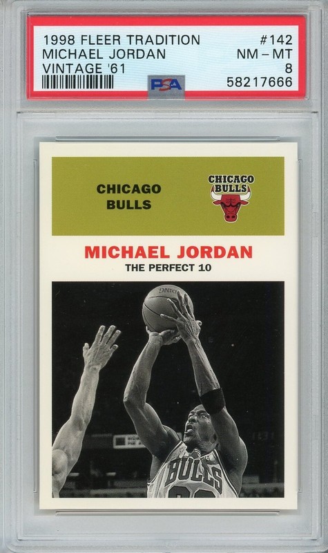 1998 Fleer Tradition Vintage '61 #142 Michael Jordan PSA 8