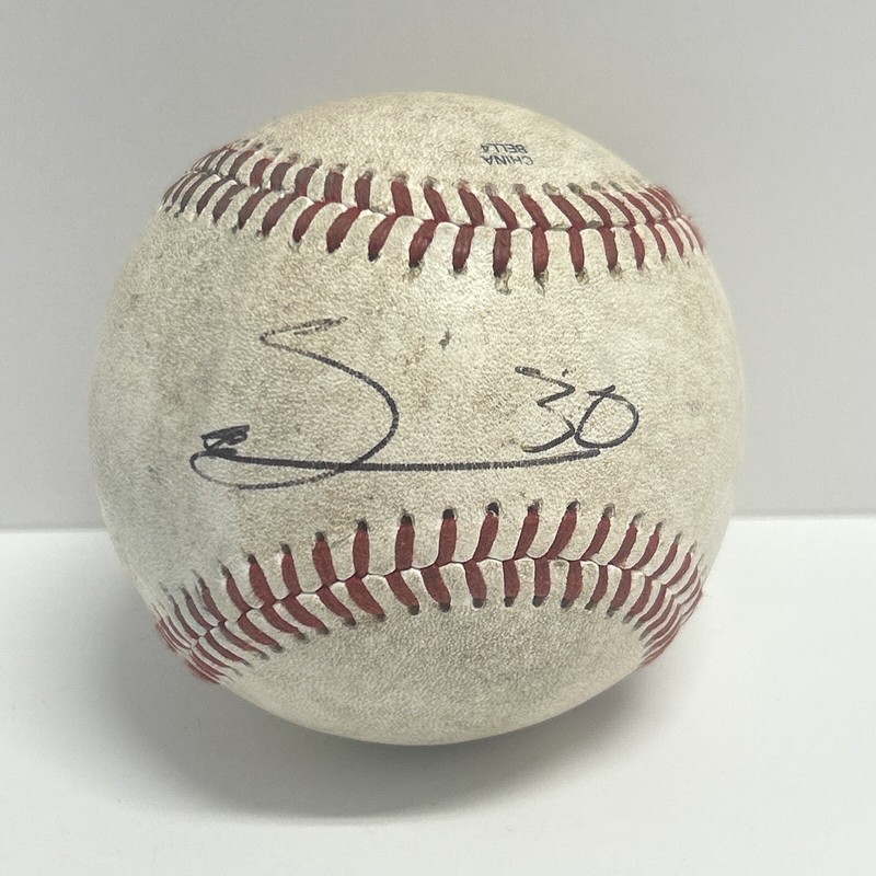 Samuel Zavala Game Used Signed Baseball AUTO - MINORS MODESTO