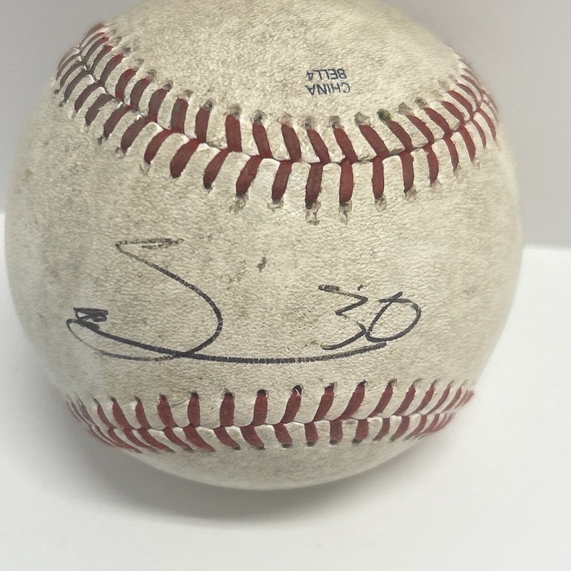 Samuel Zavala Game Used Signed Baseball AUTO - MINORS MODESTO view 2