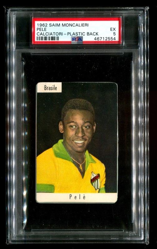 *VERY RARE* 1962 Saim Moncalieri Plastic Back Pele PSA 5  POP=12  Only 5 Higher!
