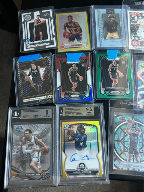LOTS GRADED VICTOR WEMBEYAMA CARD OR AUTO GRAB BAG ANY SPORT NBA MLB ETC READ