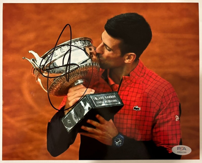 Novak Djokovic Autographed/Signed 8x10 Photo PSA Serbia Tennis