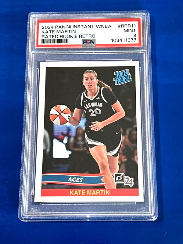 QTY🔥PSA 9🔥2024 Panini Instant WNBA KATE MARTIN #RRR-11 Rated Rookie Retro