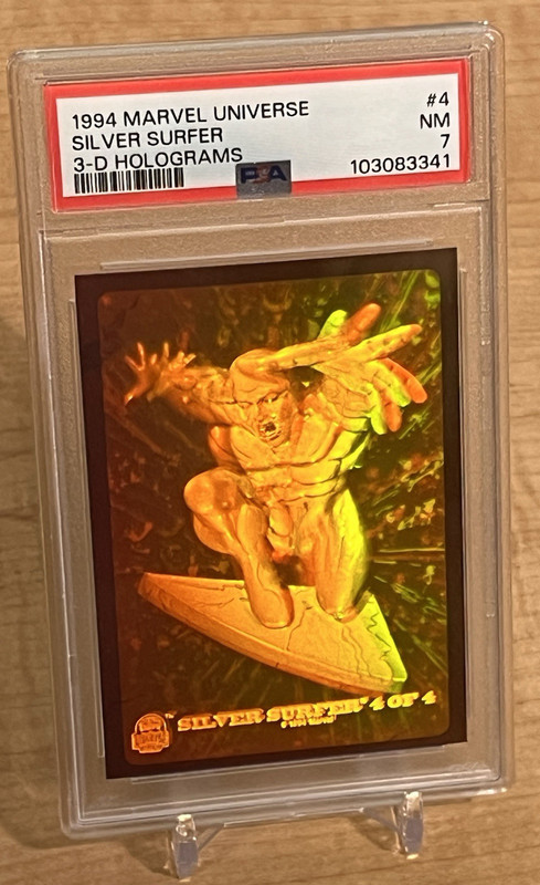 1994 Fleer Marvel Universe 3-D Holograms Silver Surfer #4 PSA 7