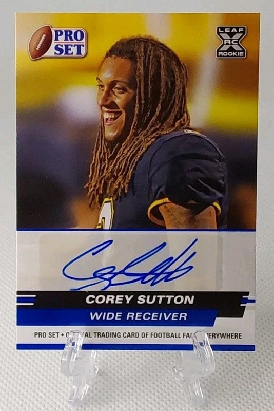 🏈2022 pro set COREY SUTTON (auto/rookie/blue) #PSA-CS1🏈 *Lions* *App State*