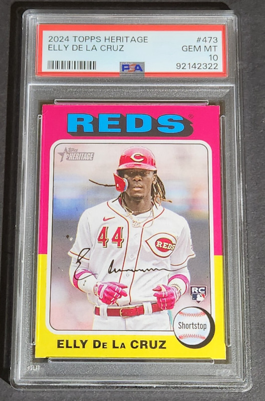 2024 Topps Heritage ELLY DE LA CRUZ Rookie RC PSA 10 GEM MINT