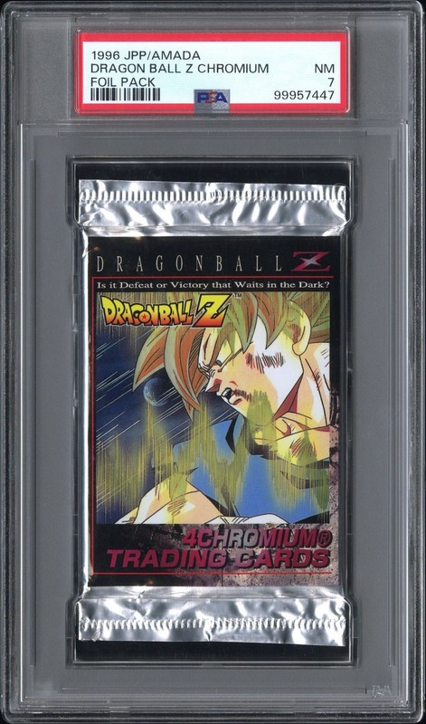 VTG 1996 Dragon ball z Chromium Trading Card Packs SEALED PSA 7