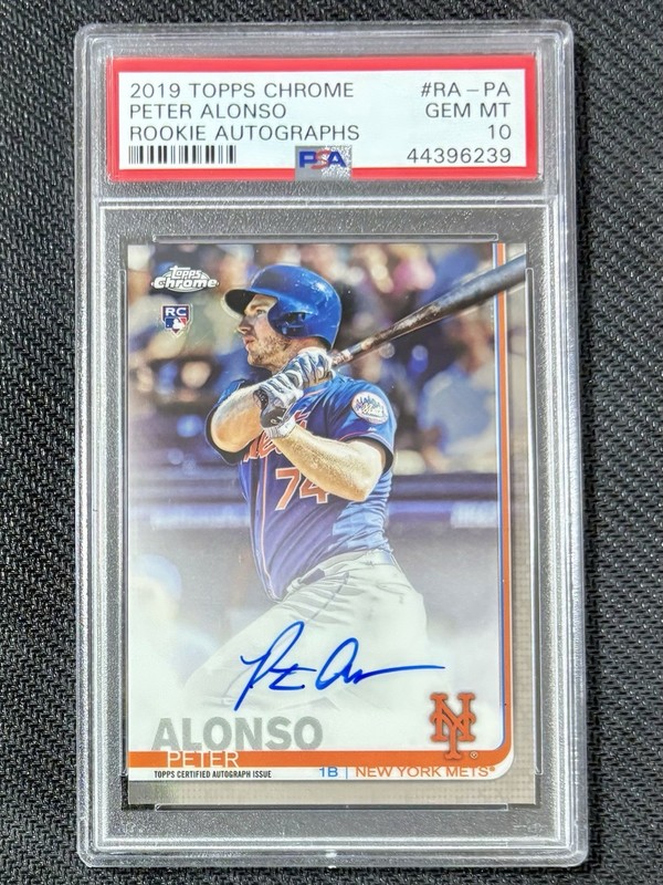 2019 Topps Chrome #RA-PA Pete Alonso Auto PSA 10