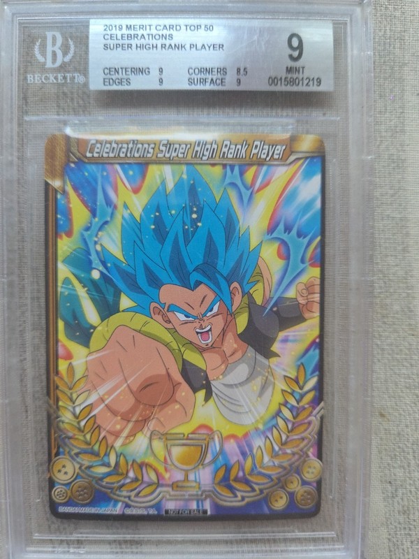 Dragon Ball Super CCG Celebrations Super High Rank Player Merit Card Graded 9