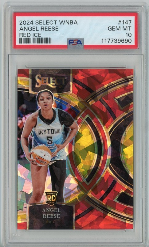 2024 Panini Select WNBA 147 Angel Reese RC Red Ice PSA 10 Gem Mint