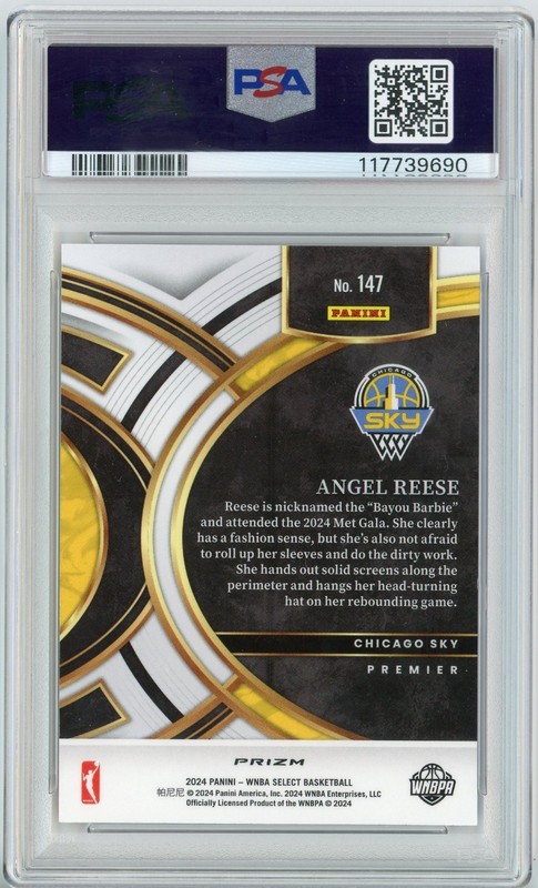 2024 Panini Select WNBA 147 Angel Reese RC Red Ice PSA 10 Gem Mint view 2
