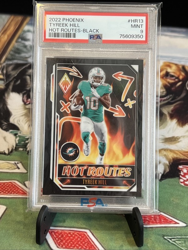 2022 Phoenix Football Tyreek Hill Hot Routes Black /10 SSP Psa 9 Pop 1 view 2