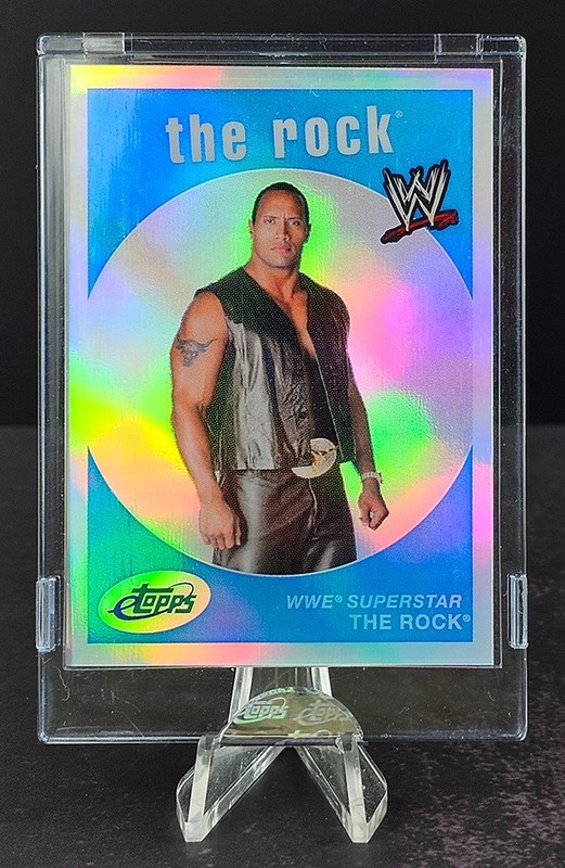 The Rock ~ 2007 Topps E-Topps WWE WWF WCW HOF Dwayne Johnson /999