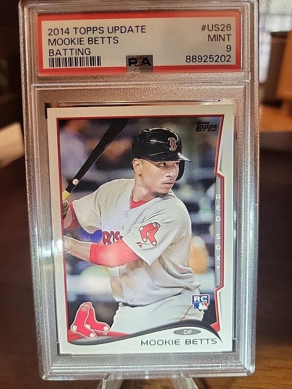 2014 TOPPS UPDATE BATTING #US26 MOOKIE BETTS ROOKIE RC PSA 9