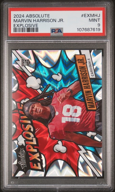 2024 Absolute Explosive Marvin Harrison Jr. PSA 9