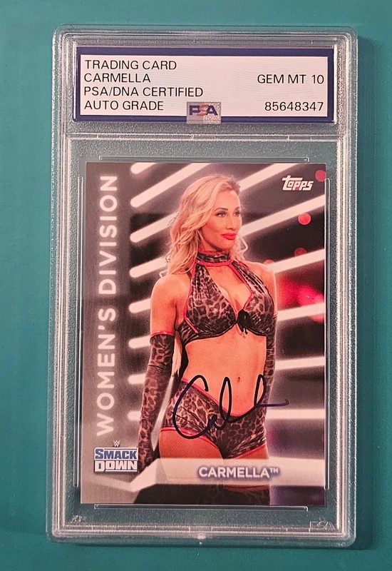 Carmella WWE Signed 2017 Topps Smackdown  PSA GEM MINT 10 Rookie Card