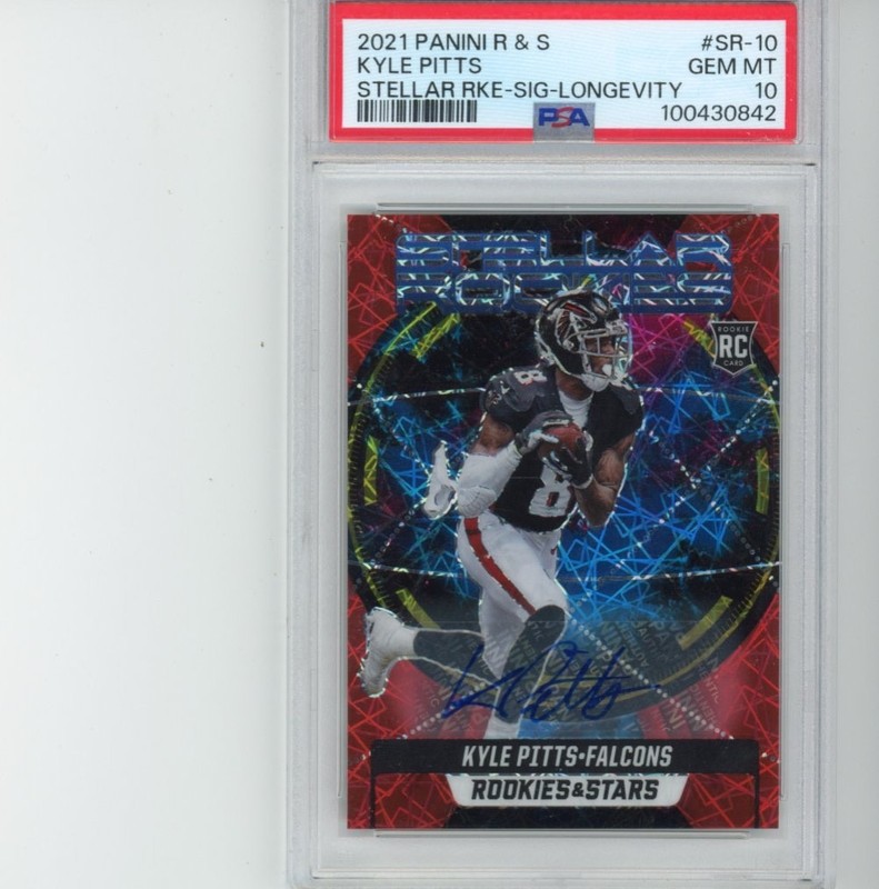 Kyle Pitts Stellar Rookies Longevity Auto /25 PSA 10: 2021 Rookies & Stars🏈 ATL