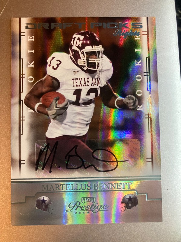 2008 Prestige Draft Pick Rights Martellus Bennett Auto Rookie 013/250 eBay 1/1 
