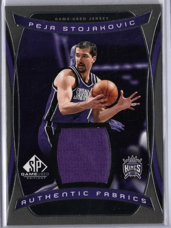 2004-2005 SP Game Used Basketball Peja Stojakovic Kings Game-Used  Jersey Card