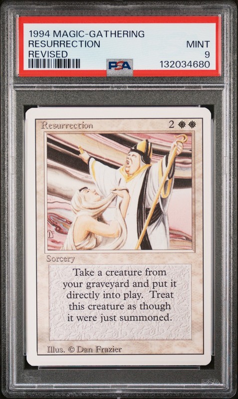 PSA 9 Mint - Resurrection Revised - Vintage Magic The Gathering