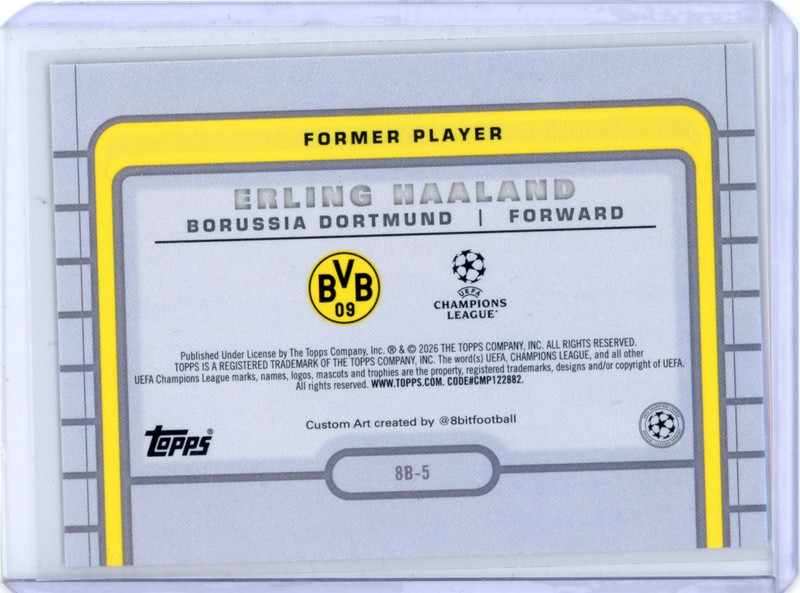 Erling Haaland 2025-26 Topps UEFA Club Competitions 8 Bit #8B-5 view 2