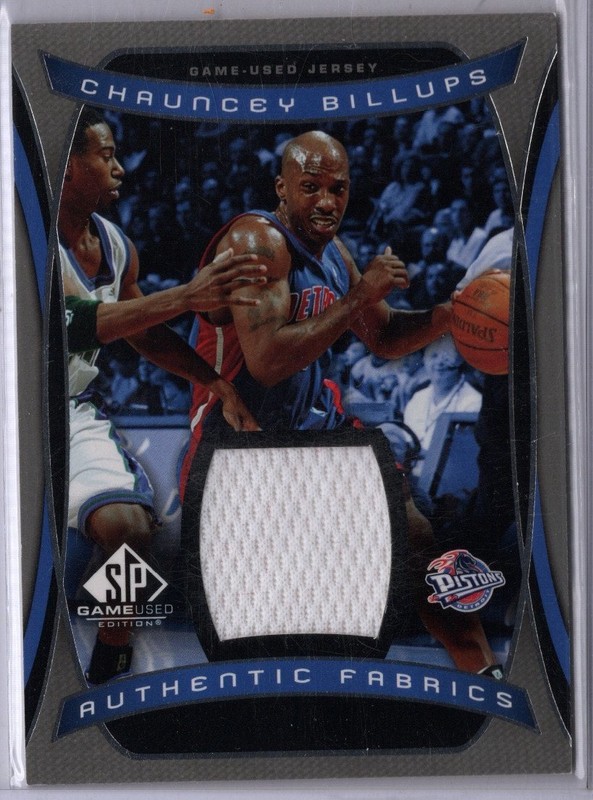 2004-2005 SP Game Used Basketball Chauncey Billups Pistons Game-Used Jersey Card