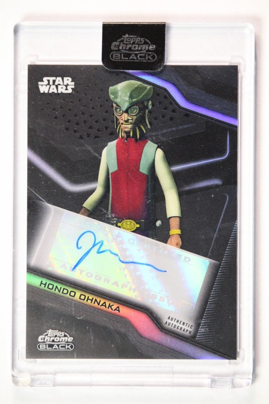 2022 Topps Star Wars Chrome Black JIM CUMMINGS as HONDO OHNAKA Auto Type A
