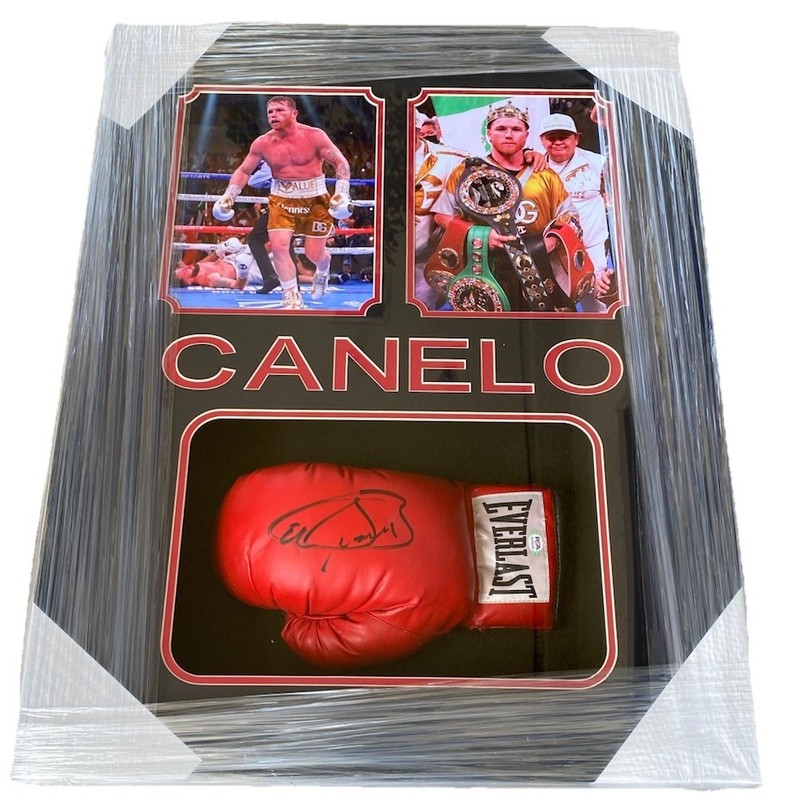 Canelo Alvarez Framed Signed Autographed EVERLAST Glove PSA AH99609 G3D view 2