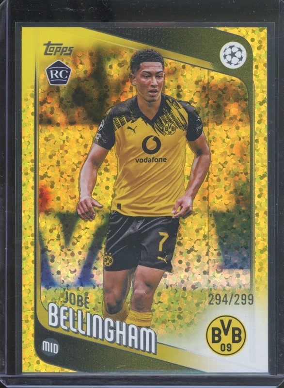 2025-26 Topps UEFA JOBE BELLINGHAM #5 RC Rookie Yellow Inferno /299 Dortmund