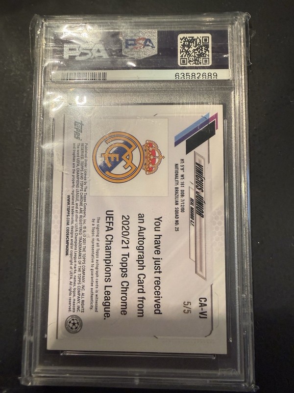 Vinicius Jr 2020 Topps Chrome UCL Rookie Red /5 view 2