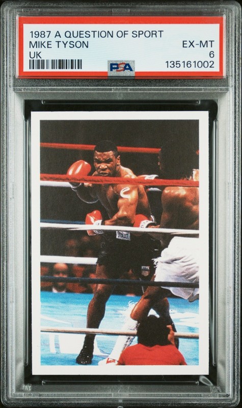 Iron Mike Tyson 1987 UK A Question of Sport PSA 6 Rookie Card RC