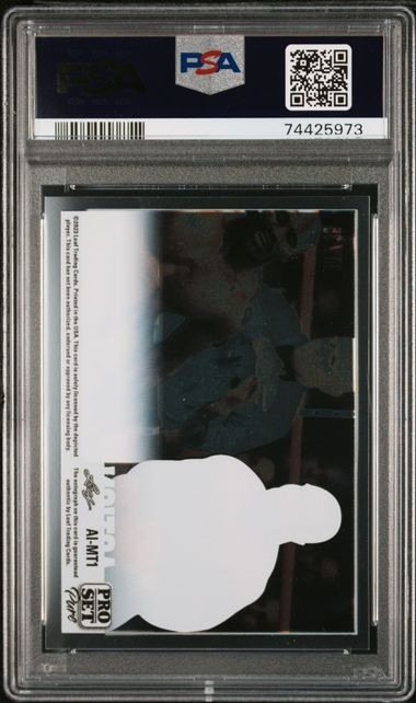 2023 Pro Set Pure Mike Tyson Action Ink Auto Magenta Spectrum #/35 Autograph PSA view 2