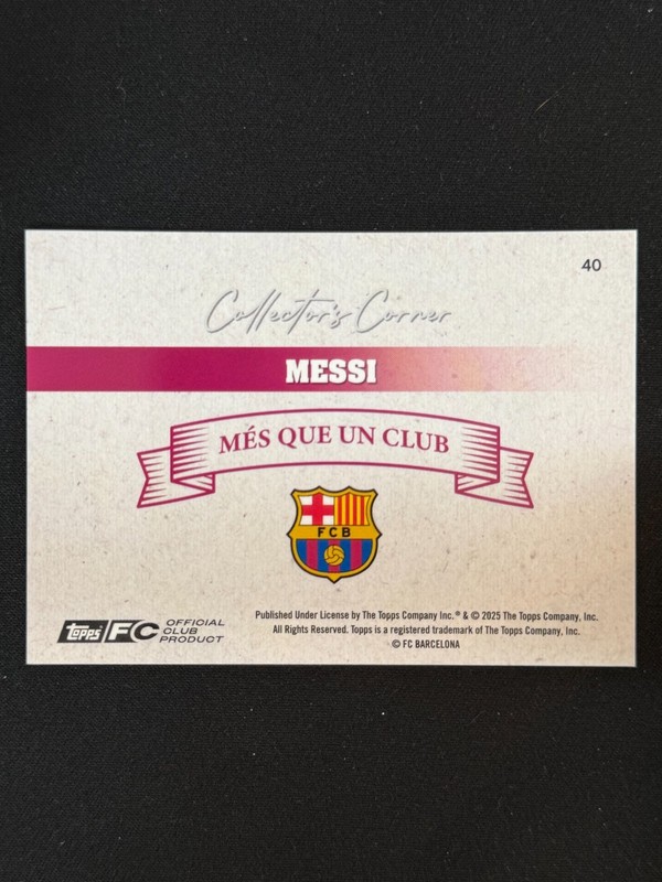 2023 Topps Lionel Messi Collector's Corner /199 Barcelona view 2