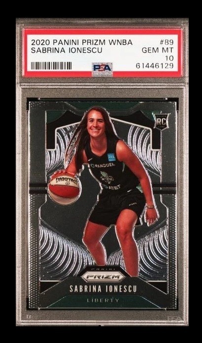 2020 SABRINA IONESCU RC PANINI PRIZM WNBA NEW YORK LIBERTY PSA 10 GEM MINT